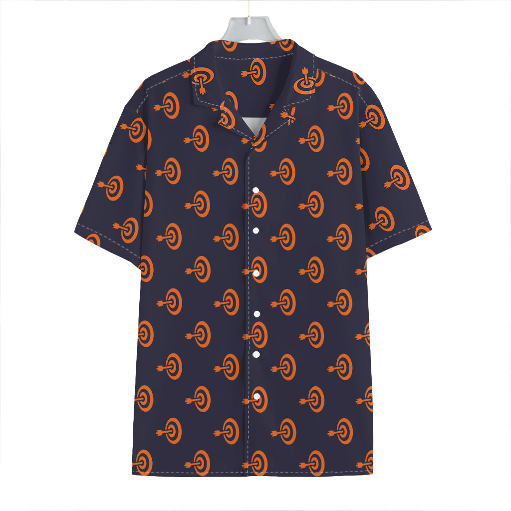 Orange Bullseye Target Pattern Print Hawaiian Shirt