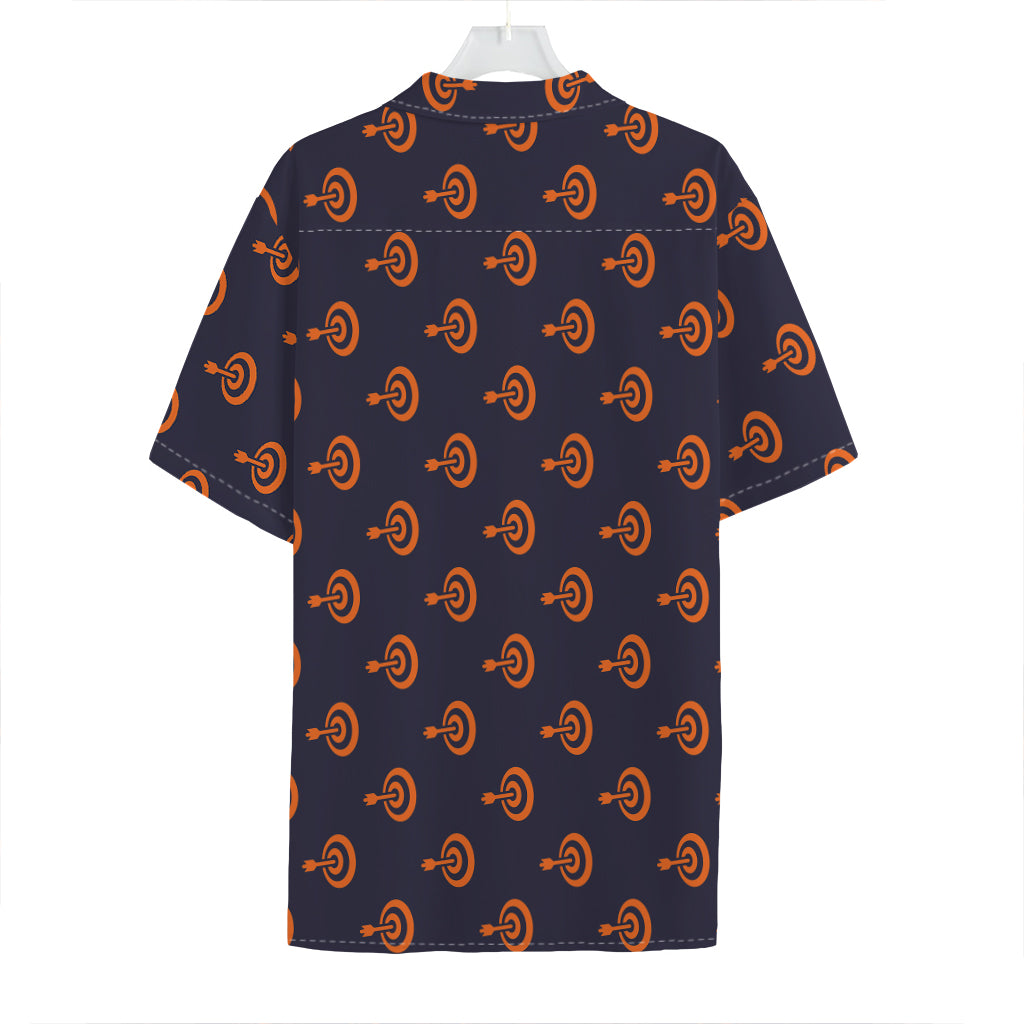 Orange Bullseye Target Pattern Print Hawaiian Shirt