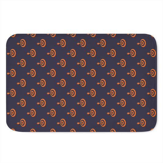 Orange Bullseye Target Pattern Print Indoor Door Mat