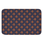 Orange Bullseye Target Pattern Print Indoor Door Mat