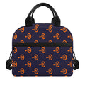 Orange Bullseye Target Pattern Print Insulated Lunch Bag