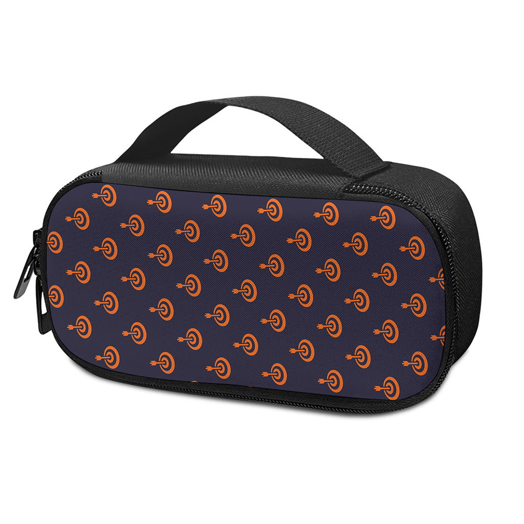 Orange Bullseye Target Pattern Print Insulin Cooler Travel Case