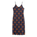 Orange Bullseye Target Pattern Print Jersey Midi Cami Dress