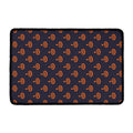 Orange Bullseye Target Pattern Print Kitchen Mat