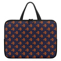 Orange Bullseye Target Pattern Print Laptop Sleeve With Handle