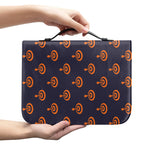 Orange Bullseye Target Pattern Print Leather Bible Cover