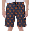 Orange Bullseye Target Pattern Print Men's Beach Shorts