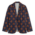 Orange Bullseye Target Pattern Print Men's Blazer