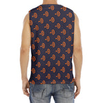 Orange Bullseye Target Pattern Print Men's Fitness Tank Top