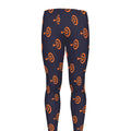 Orange Bullseye Target Pattern Print Men's Leggings