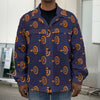 Orange Bullseye Target Pattern Print Men's Shirt Jacket