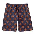 Orange Bullseye Target Pattern Print Men's Swim Trunks