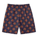 Orange Bullseye Target Pattern Print Men's Swim Trunks