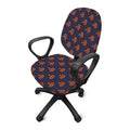 Orange Bullseye Target Pattern Print Office Chair Cover