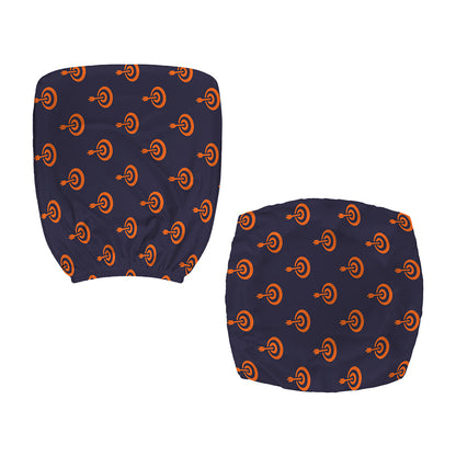 Orange Bullseye Target Pattern Print Office Chair Cover