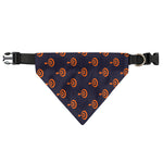 Orange Bullseye Target Pattern Print Over The Collar Dog Bandana