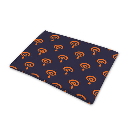 Orange Bullseye Target Pattern Print Pet Cooling Mat Cover