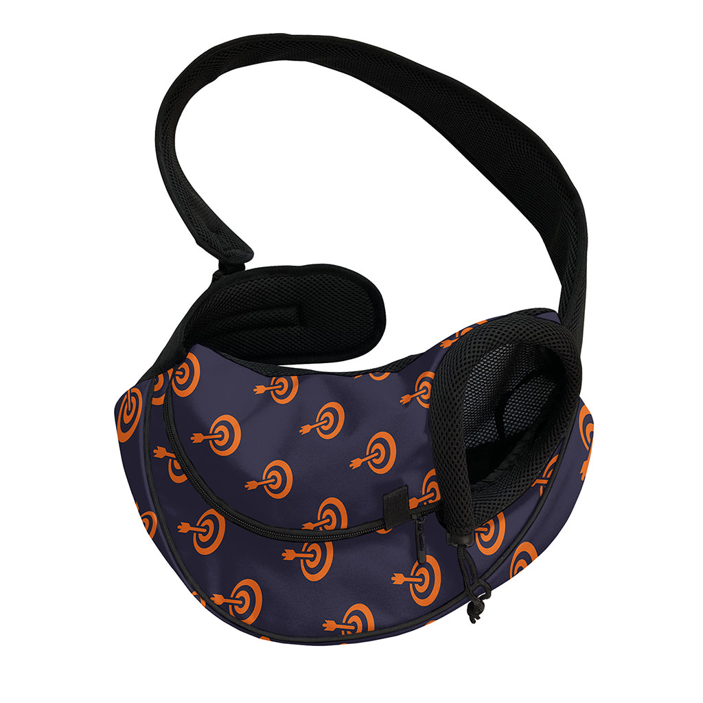 Orange Bullseye Target Pattern Print Pet Sling Carrier