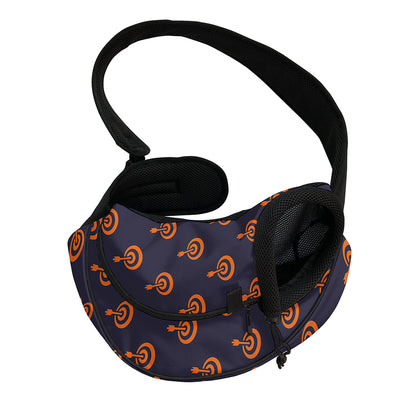 Orange Bullseye Target Pattern Print Pet Sling Carrier