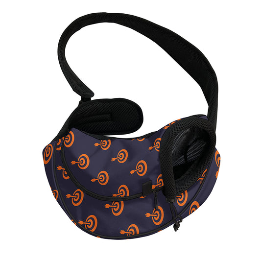 Orange Bullseye Target Pattern Print Pet Sling Carrier