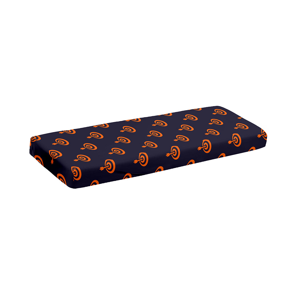 Orange Bullseye Target Pattern Print Piano Keyboard Cover