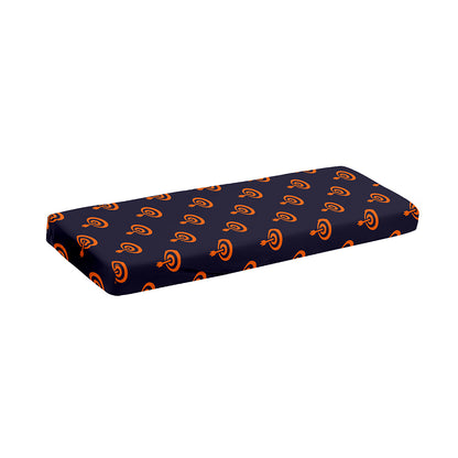 Orange Bullseye Target Pattern Print Piano Keyboard Cover