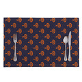 Orange Bullseye Target Pattern Print Placemat