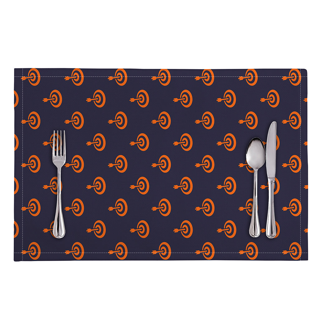 Orange Bullseye Target Pattern Print Placemat