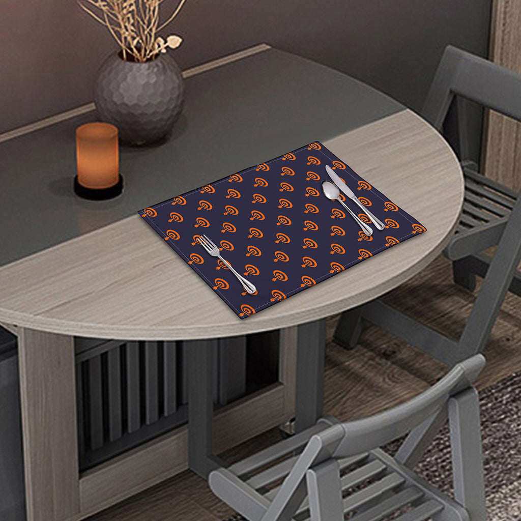 Orange Bullseye Target Pattern Print Placemat