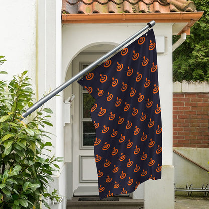 Orange Bullseye Target Pattern Print Polyester Flag