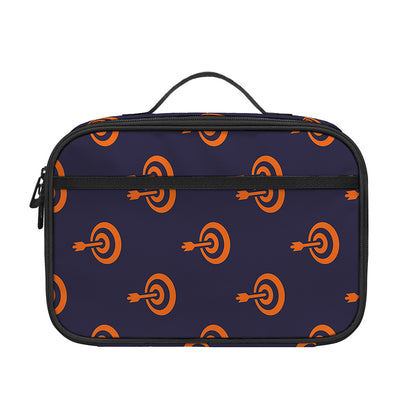 Orange Bullseye Target Pattern Print Portable Lunch Bag