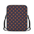 Orange Bullseye Target Pattern Print Rectangular Crossbody Bag