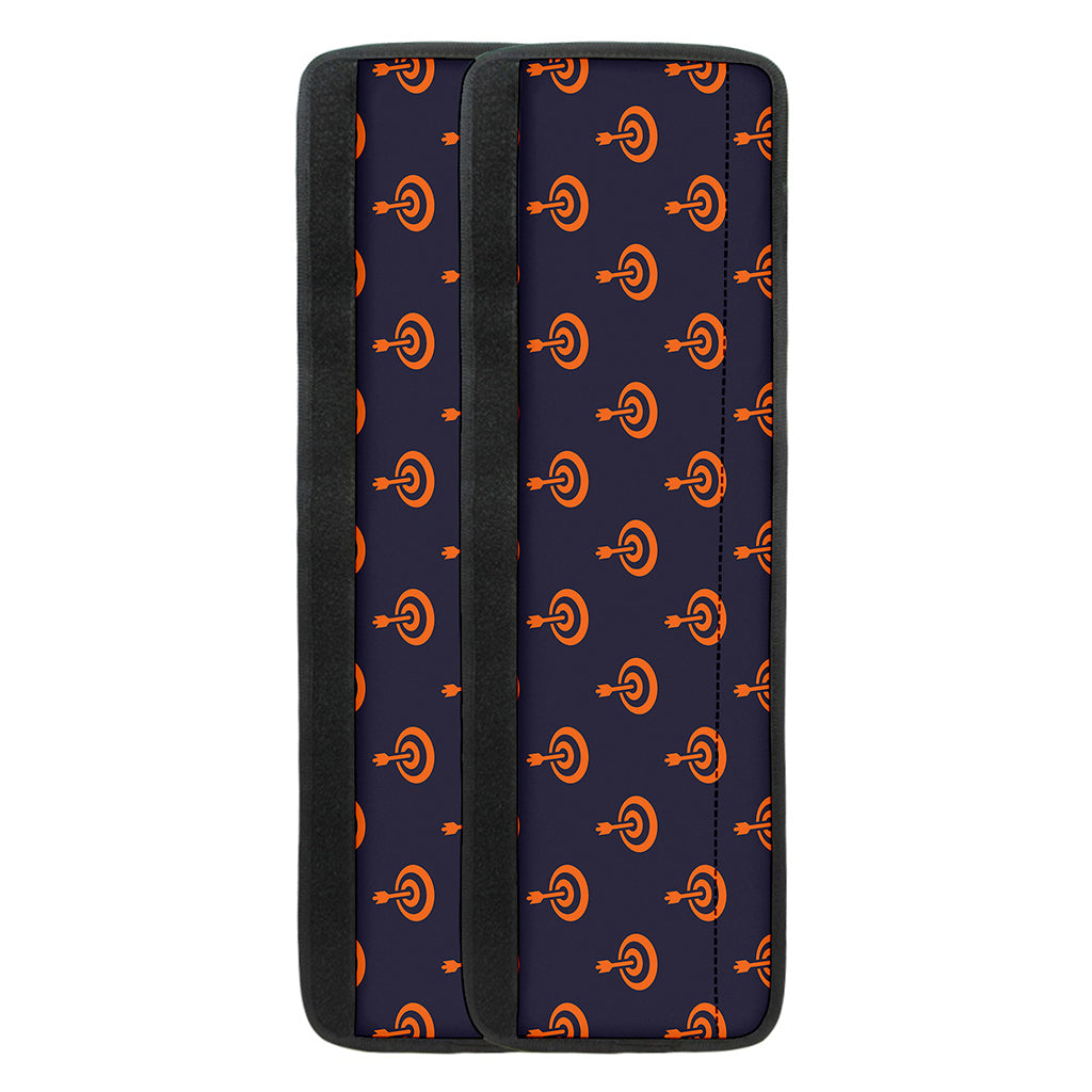 Orange Bullseye Target Pattern Print Refrigerator Handle Covers