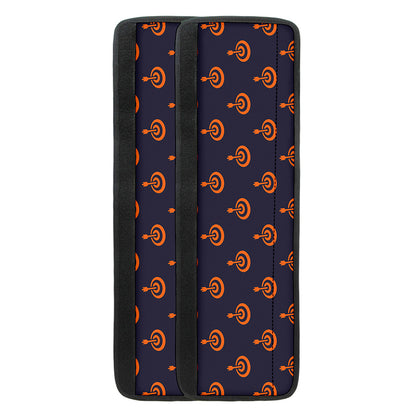Orange Bullseye Target Pattern Print Refrigerator Handle Covers