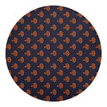 Orange Bullseye Target Pattern Print Round Blanket