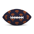 Orange Bullseye Target Pattern Print Rugby Ball