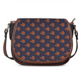 Orange Bullseye Target Pattern Print Saddle Bag