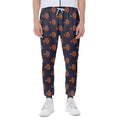 Orange Bullseye Target Pattern Print Joggers