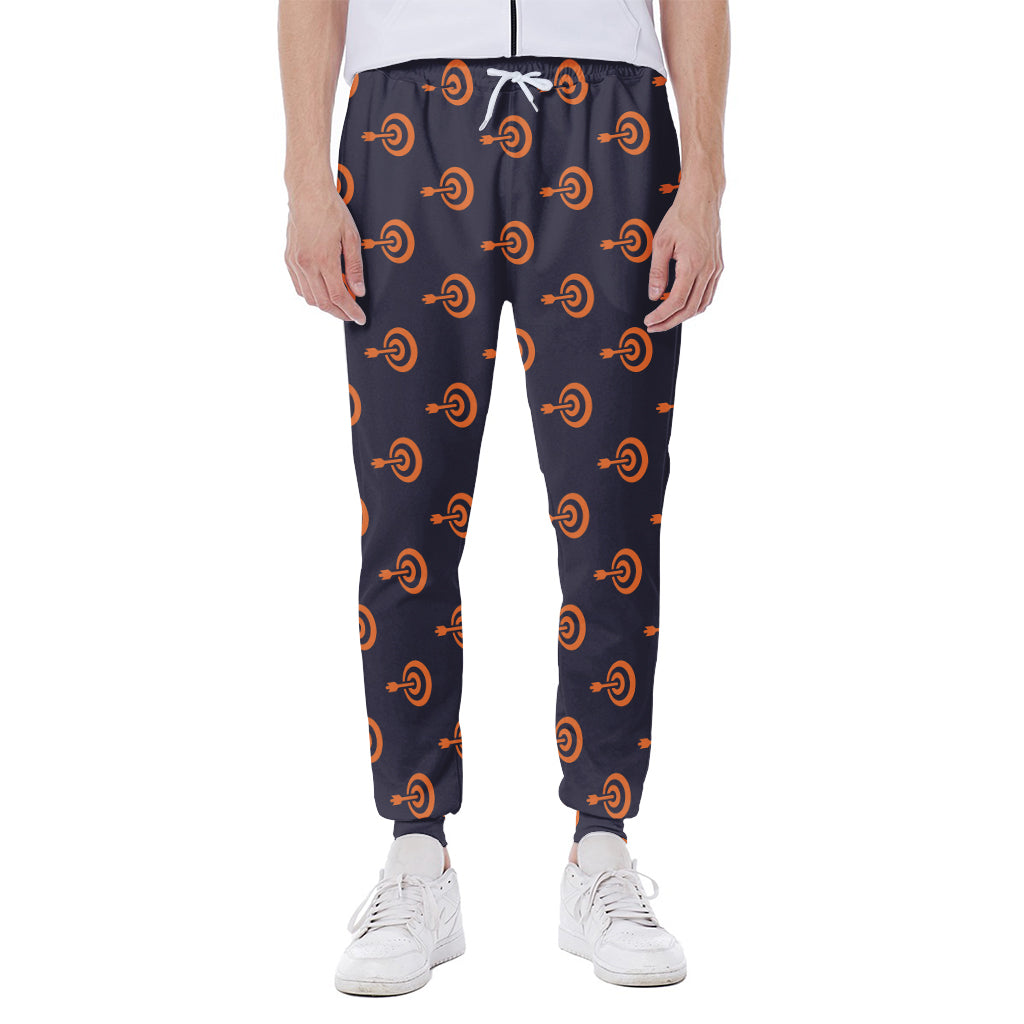 Orange Bullseye Target Pattern Print Scuba Joggers