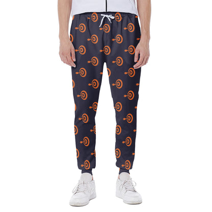 Orange Bullseye Target Pattern Print Scuba Joggers