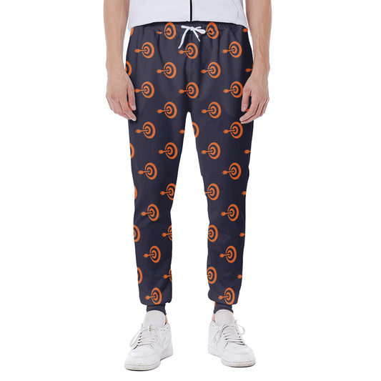 Orange Bullseye Target Pattern Print Scuba Joggers