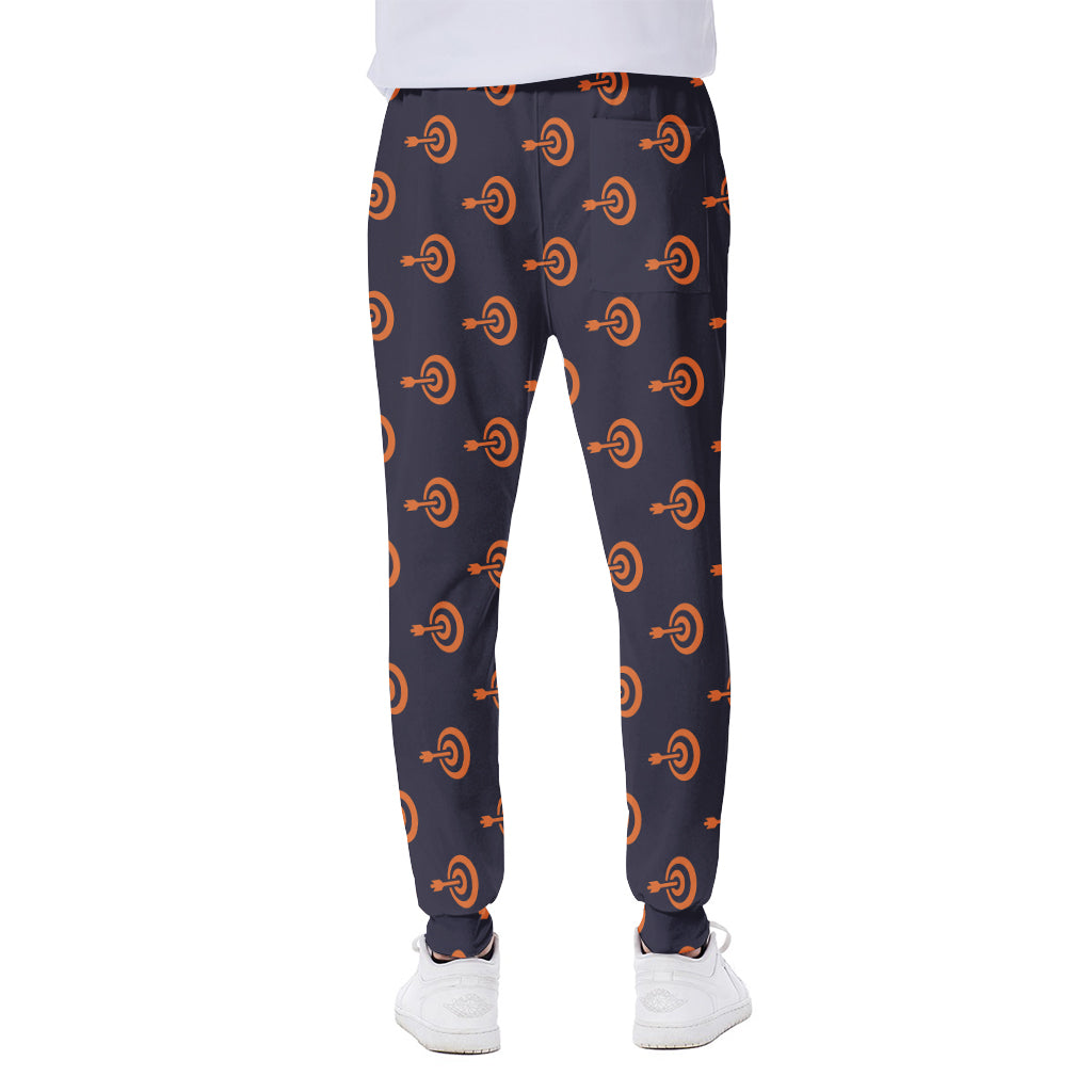 Orange Bullseye Target Pattern Print Scuba Joggers