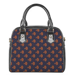 Orange Bullseye Target Pattern Print Shoulder Handbag