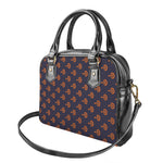 Orange Bullseye Target Pattern Print Shoulder Handbag