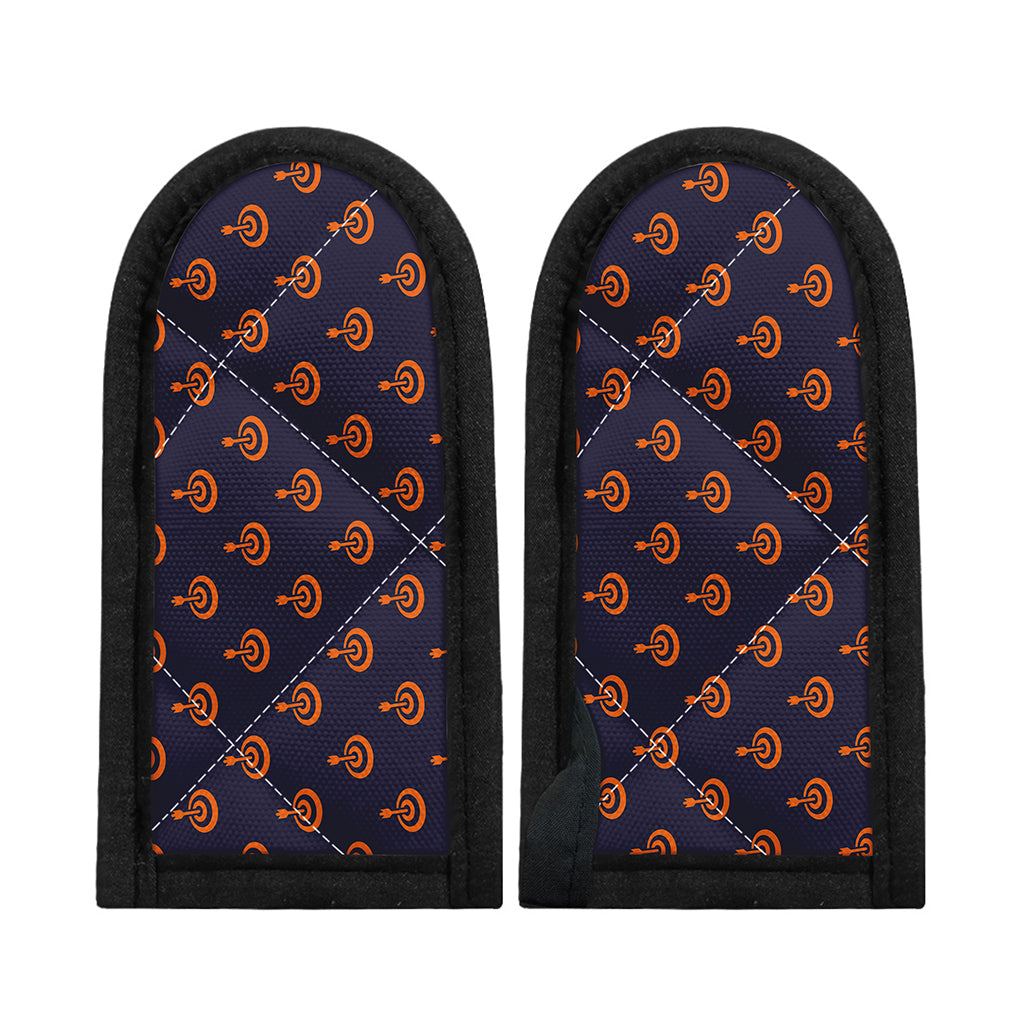 Orange Bullseye Target Pattern Print Skillet Handle Cover
