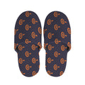 Orange Bullseye Target Pattern Print Slippers