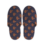 Orange Bullseye Target Pattern Print Slippers