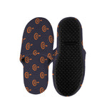 Orange Bullseye Target Pattern Print Slippers
