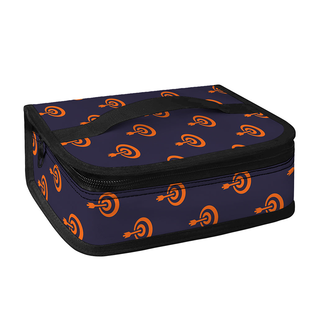 Orange Bullseye Target Pattern Print Small Lunch Bag