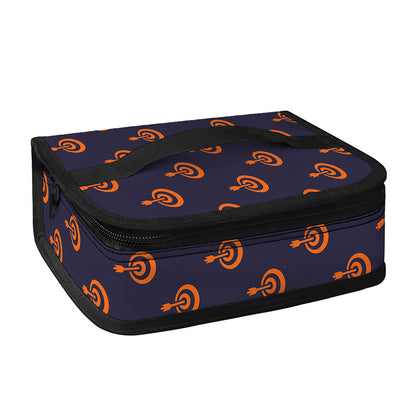 Orange Bullseye Target Pattern Print Small Lunch Bag